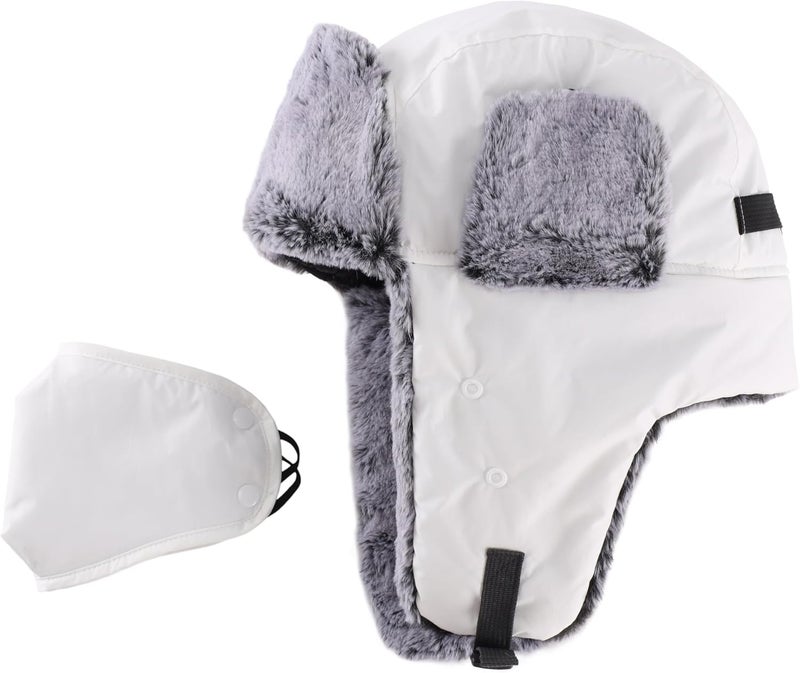 Connectyle Trapper Hat for Men Women Faux Fur Trooper Trapper Winter Hat with Ear Flaps Waterproof Ushanka Hunting Hats - Image 3